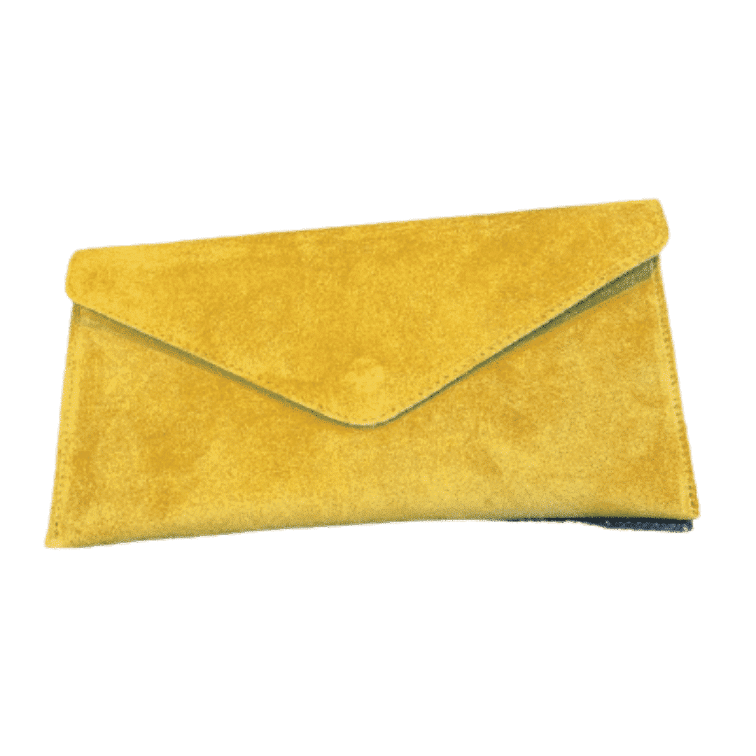 Envelope Clutch Suede Leather