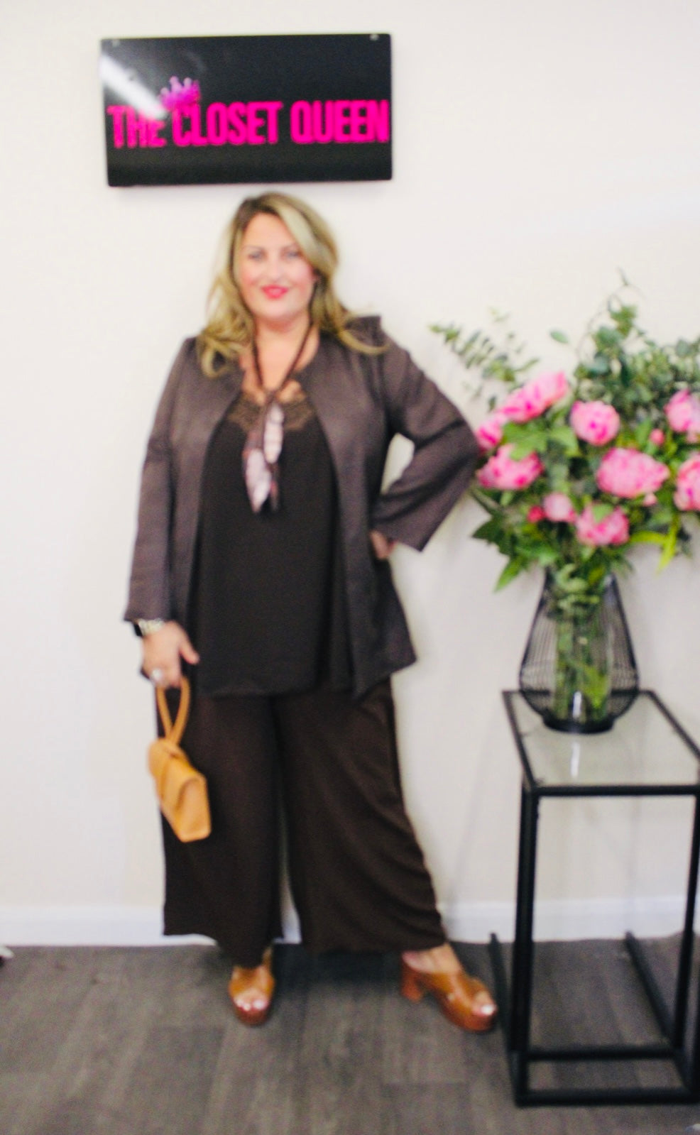 Suedette Collarless Jacket