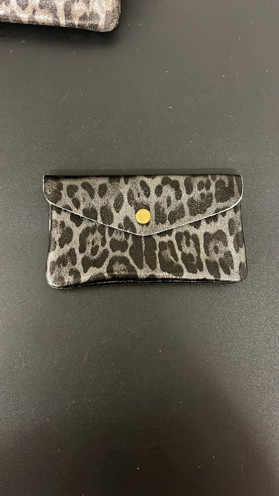 Coin Purse Leather Mid Metallic Animal