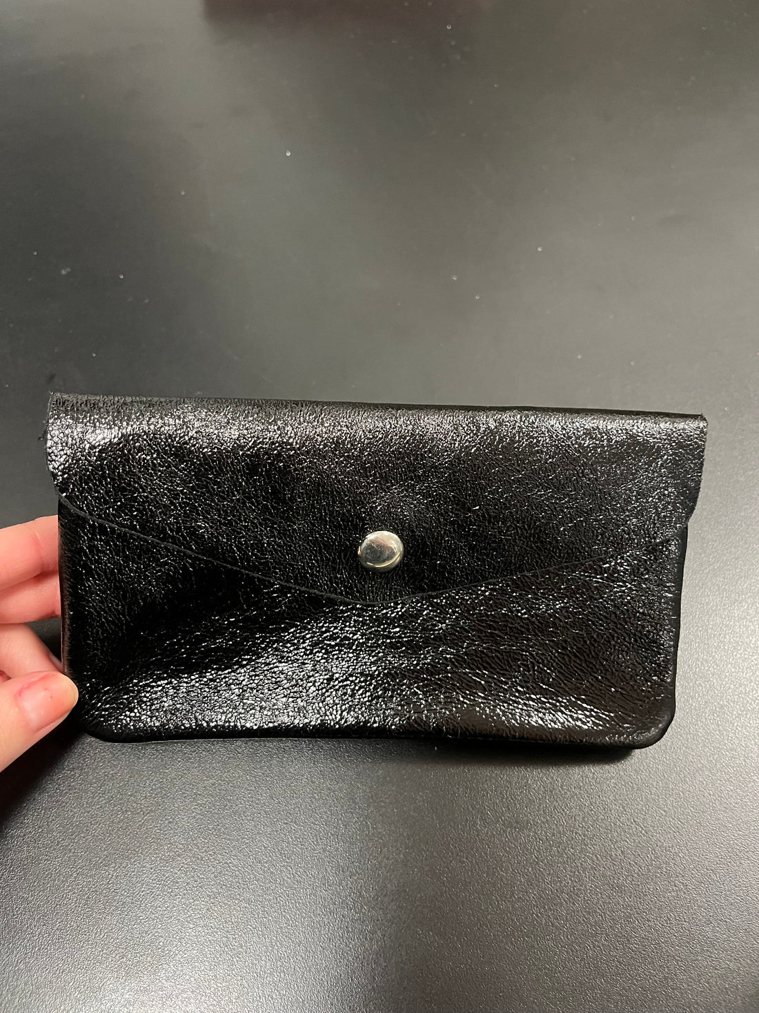 Coin Purse Leather Mid Metallic