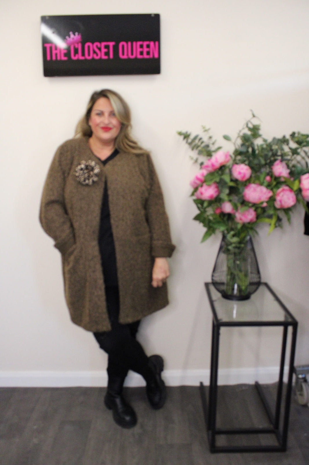 Eyelash Leopard Flower Coat