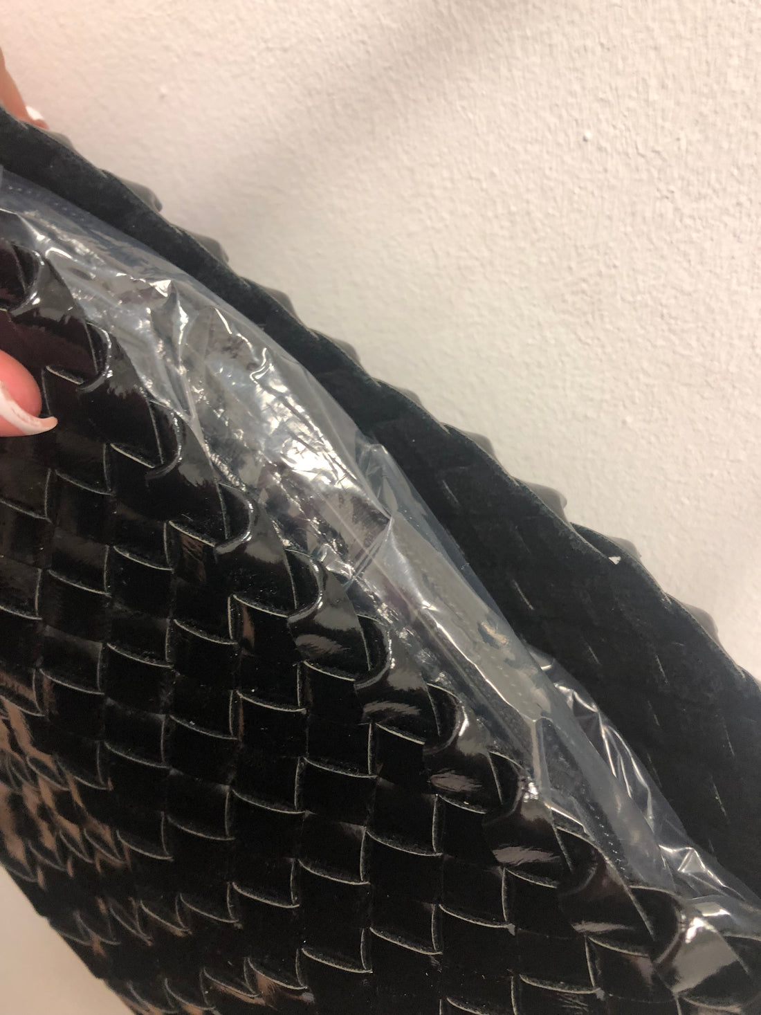 Weave Bow bag metallic
