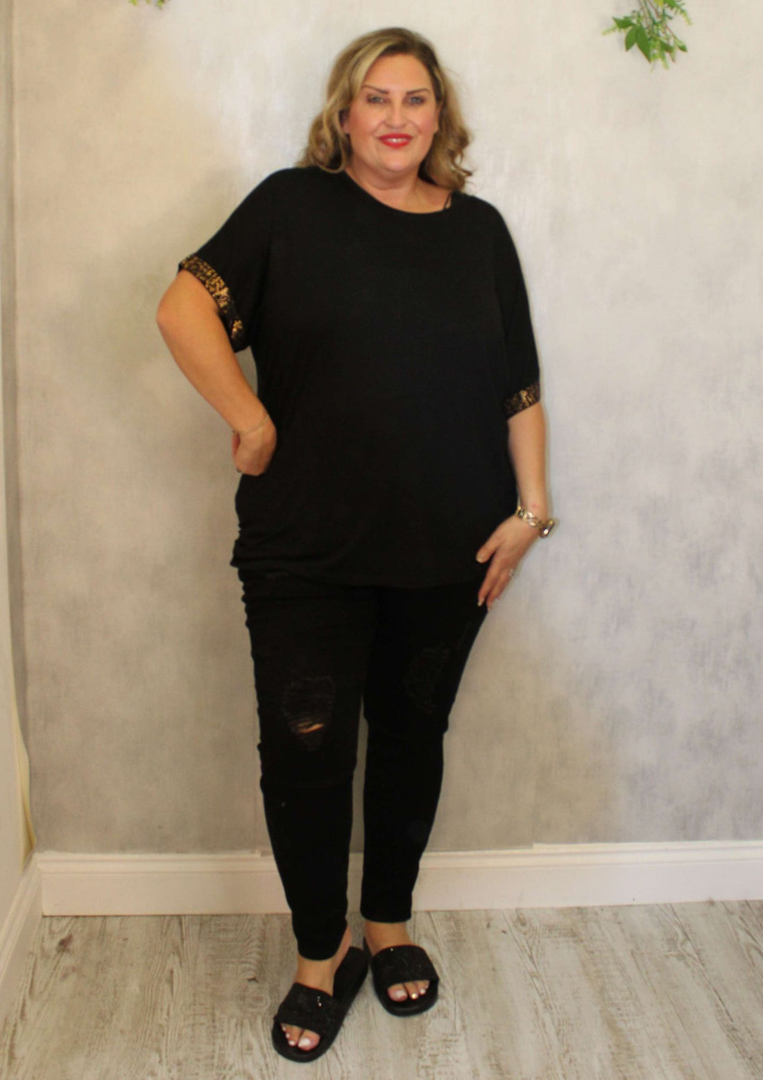 Glitz Lep Trim T-Shirt