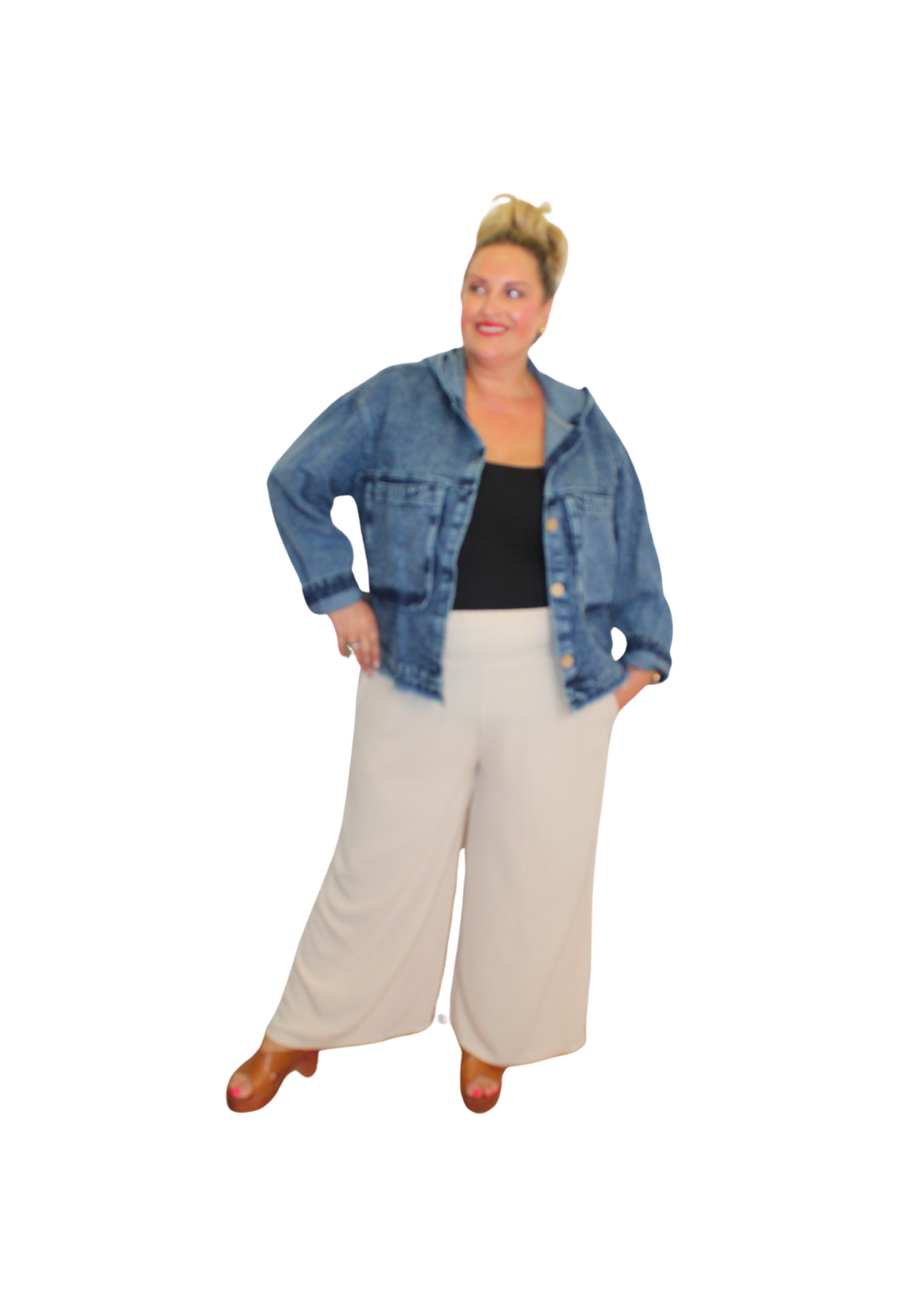 Hooded stone wash jacket