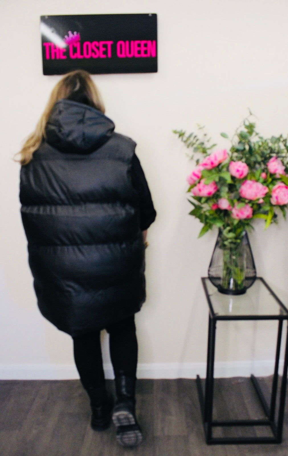 Leather Look Puffer Gilet