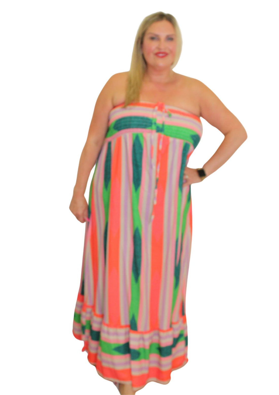 Sheered Arrow Dress