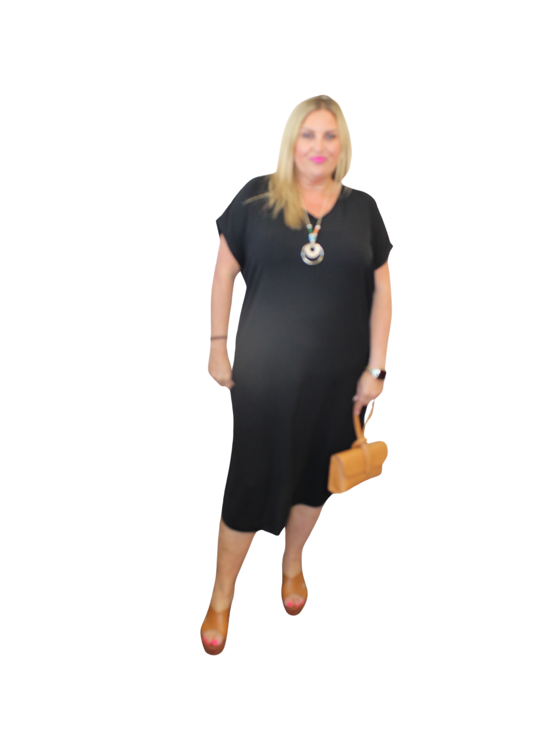 Slit Side Simple Dress
