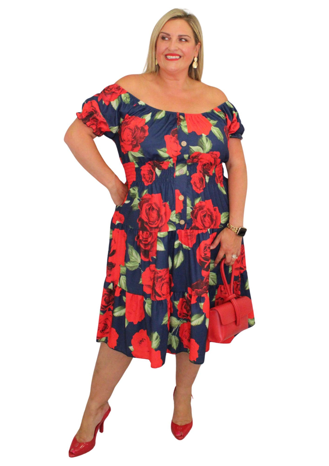 Rosa Dress Rose Print