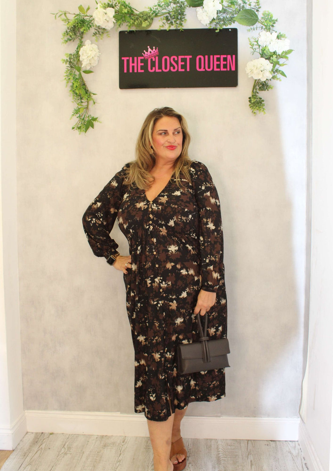 Bailey Dress Button Up Autumn Leaf