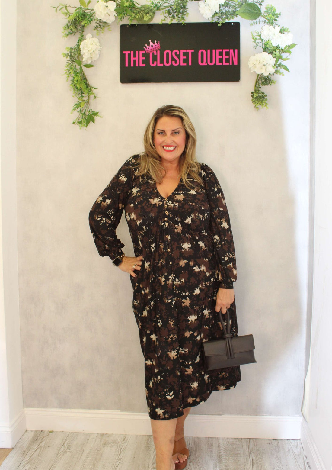 Bailey Dress Button Up Autumn Leaf