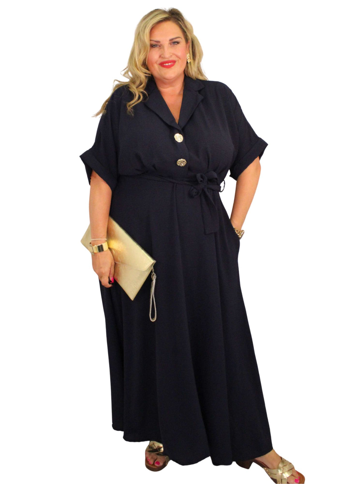 Blazer Style Shirt Dress Plain