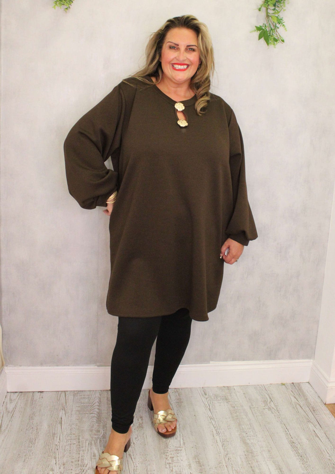 Bounce Balloon Sleeve Dress