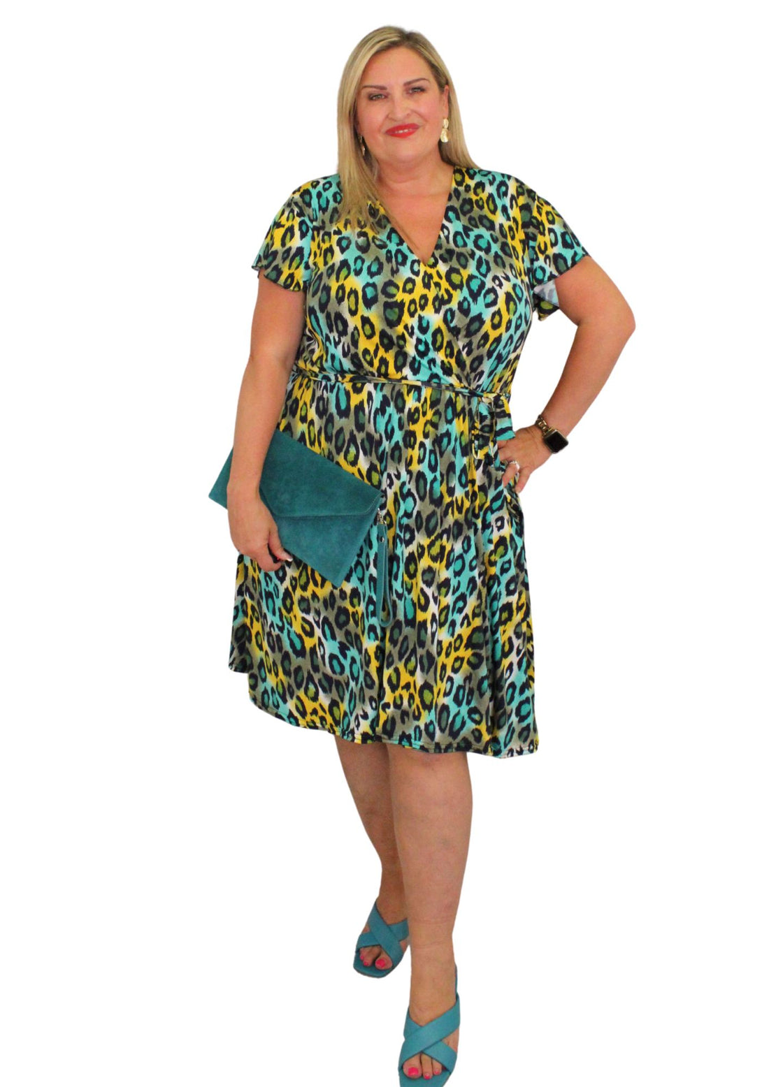 Capri Dress Bright Animal