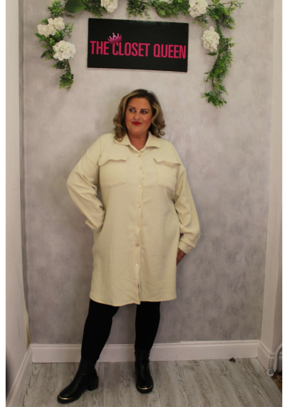 Cordy Belted Shirt Dress