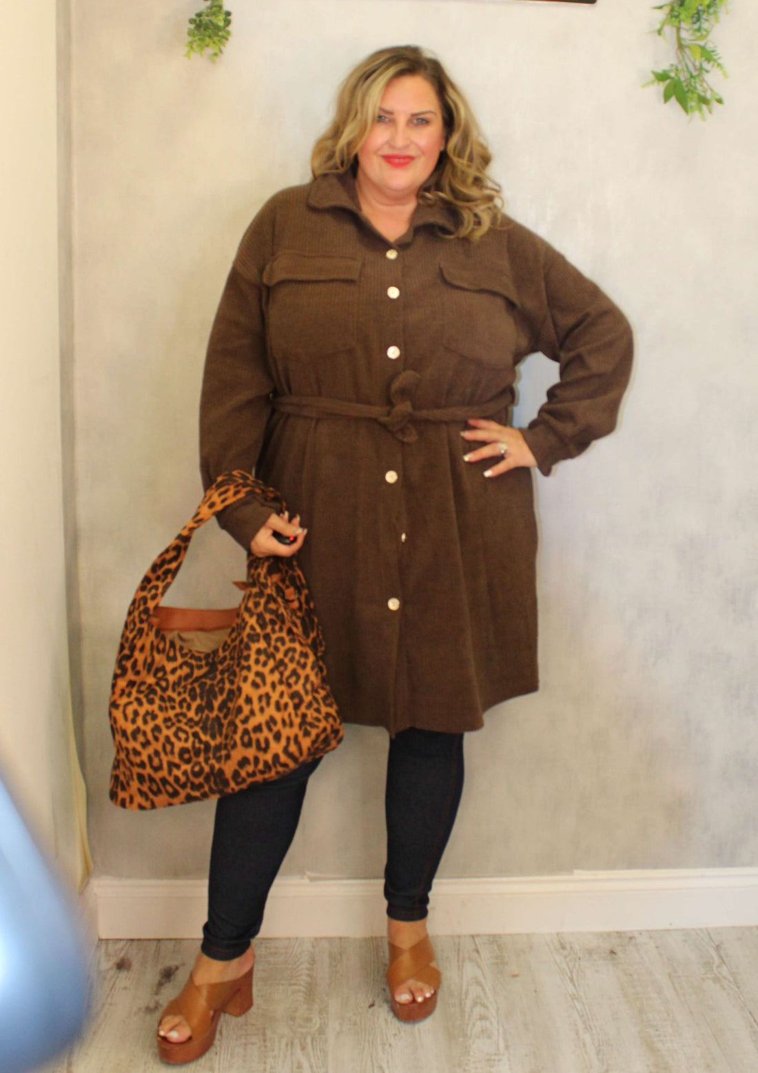 Cordy Belted Shirt Dress