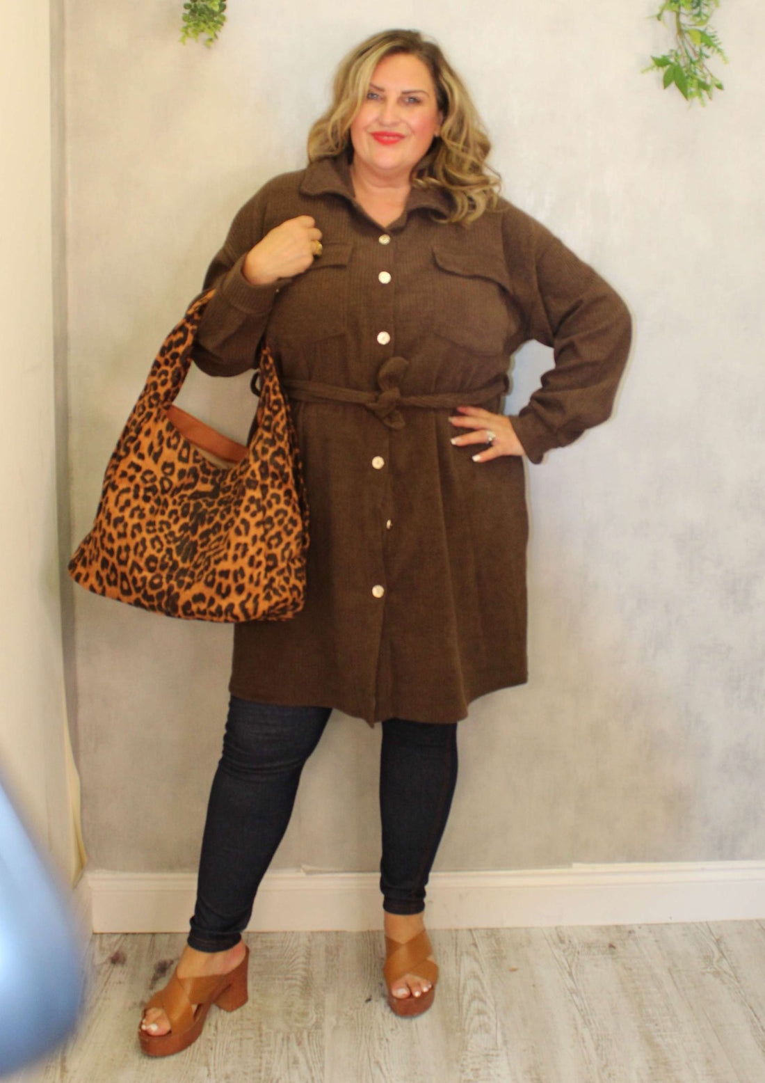 Cordy Belted Shirt Dress