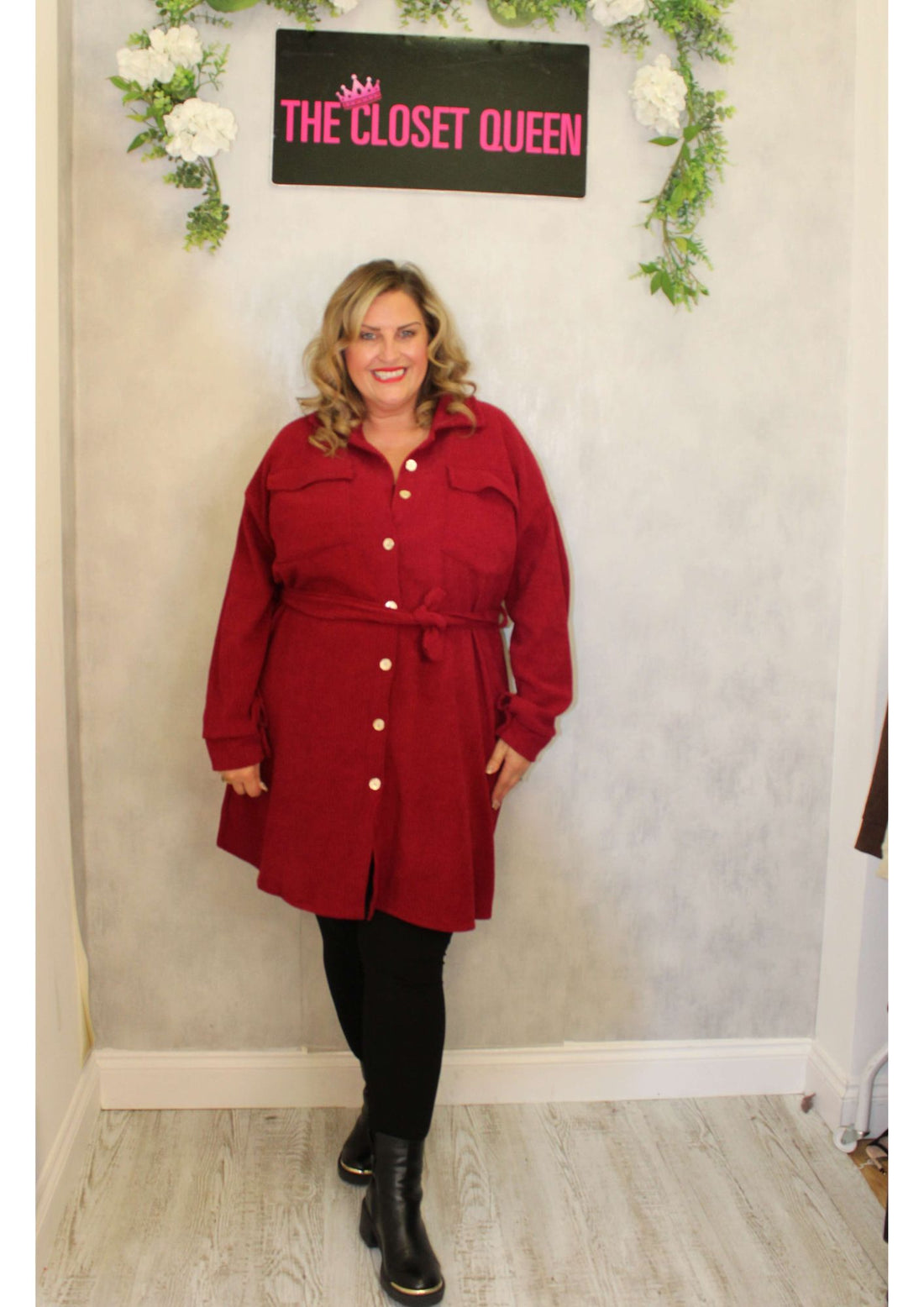 Cordy Belted Shirt Dress