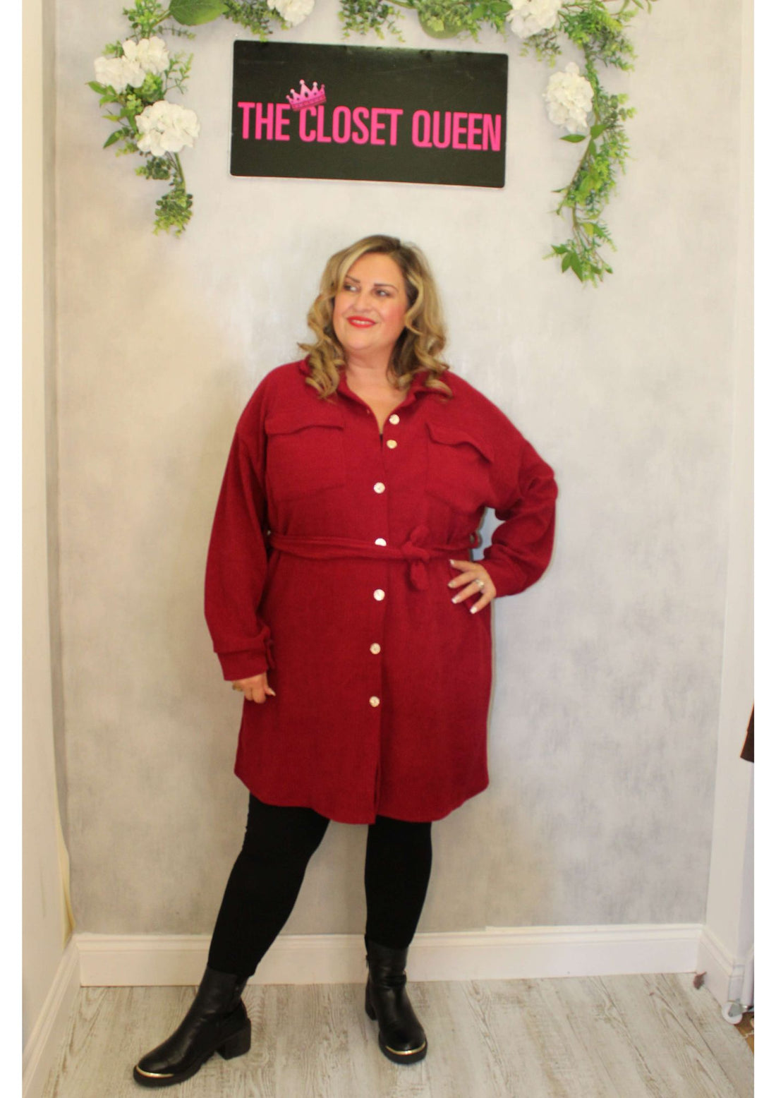 Cordy Belted Shirt Dress