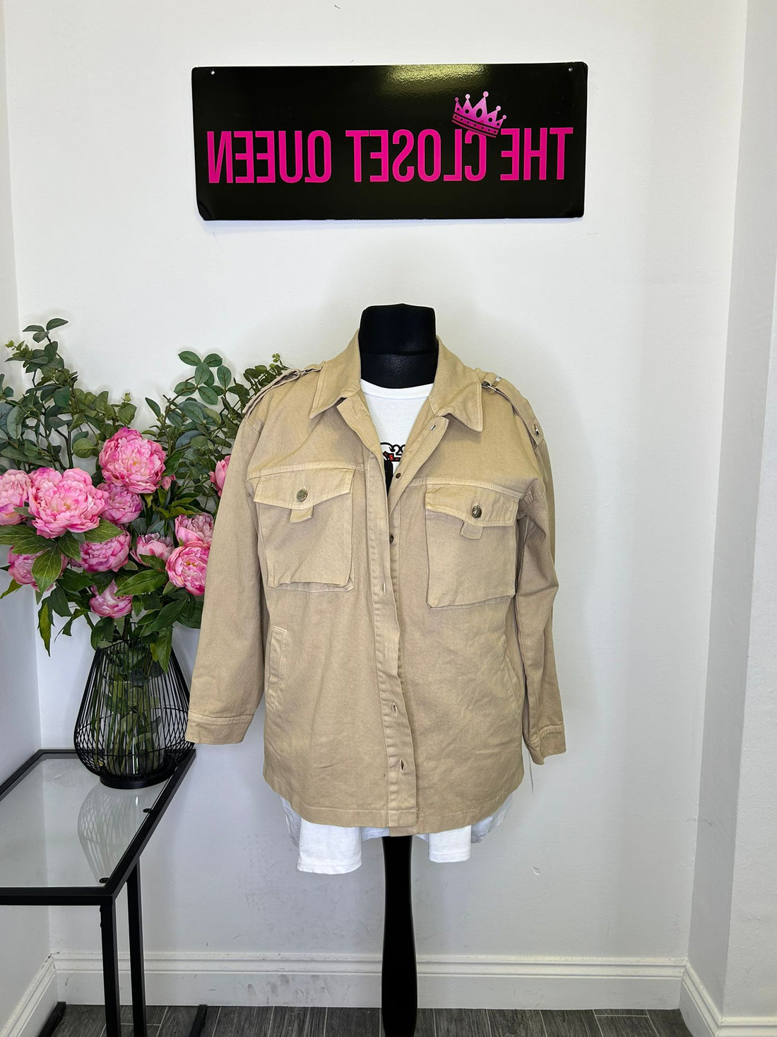 Epaulette Denim Shaket