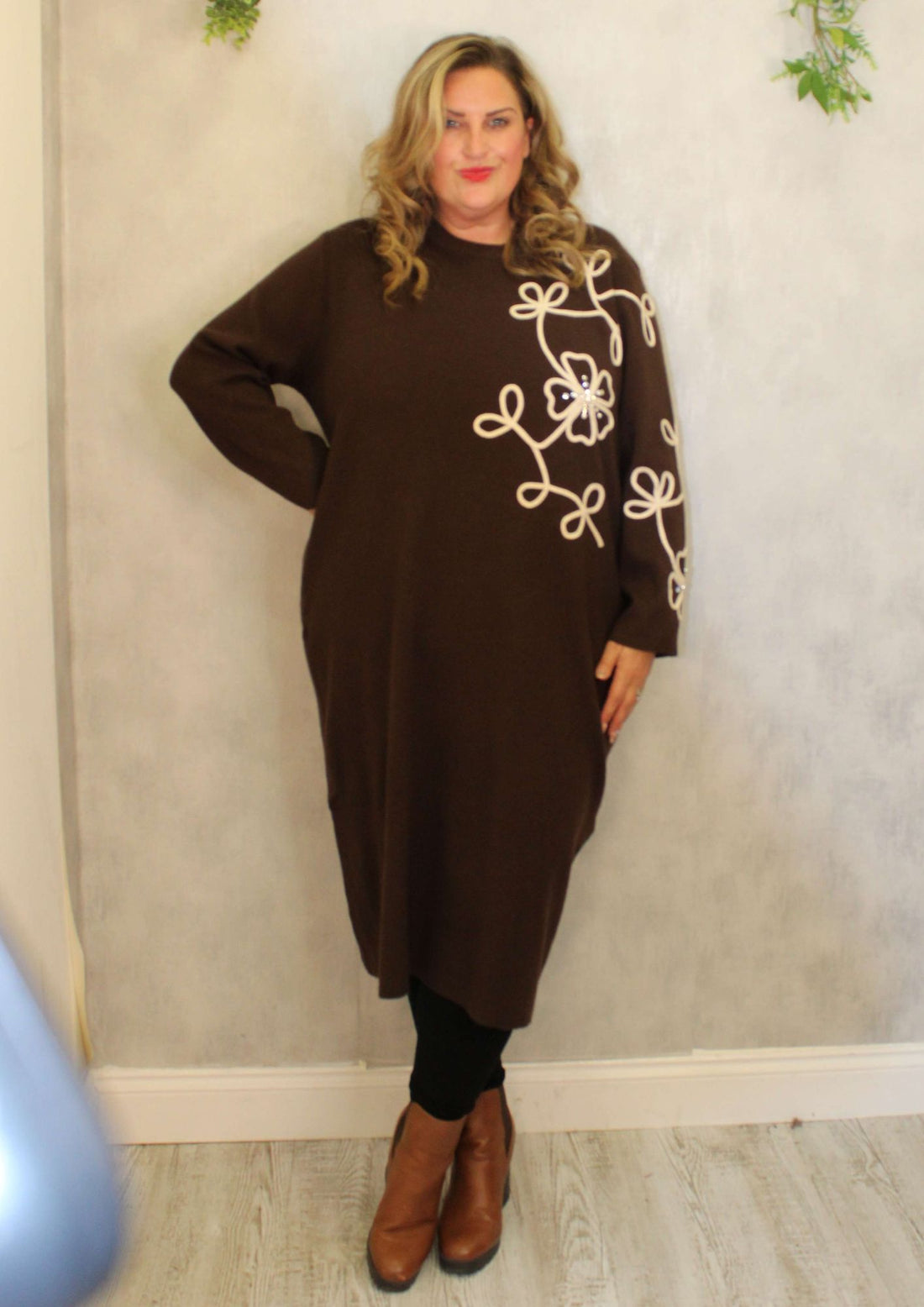 Flower Ribbon Jumper Dress