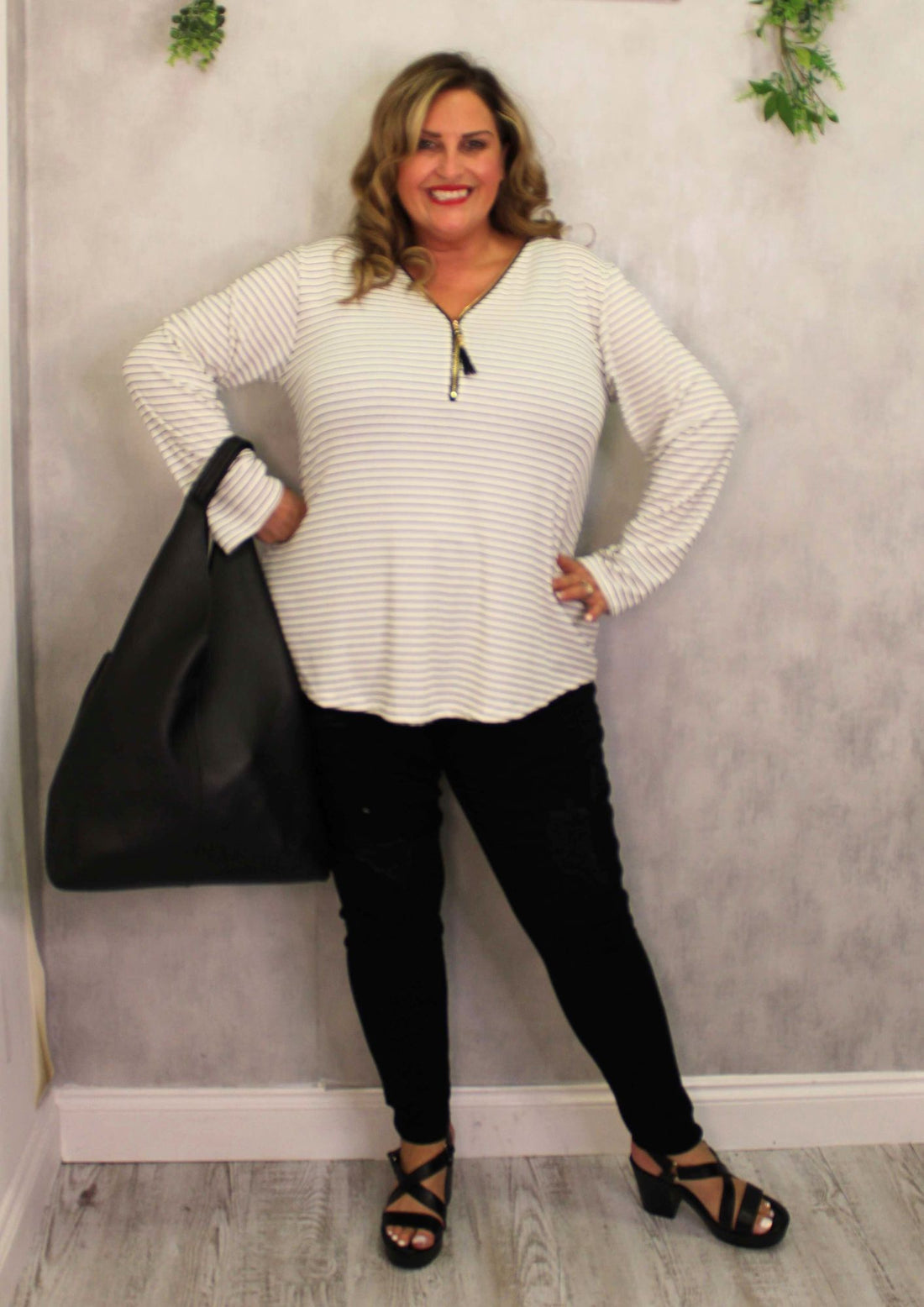 Fine Knit Charlie Top Stripe