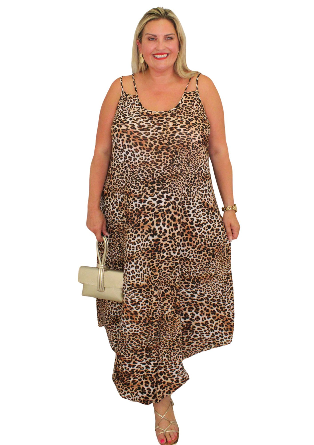 Gate Slinky Maxi Dress Leopard