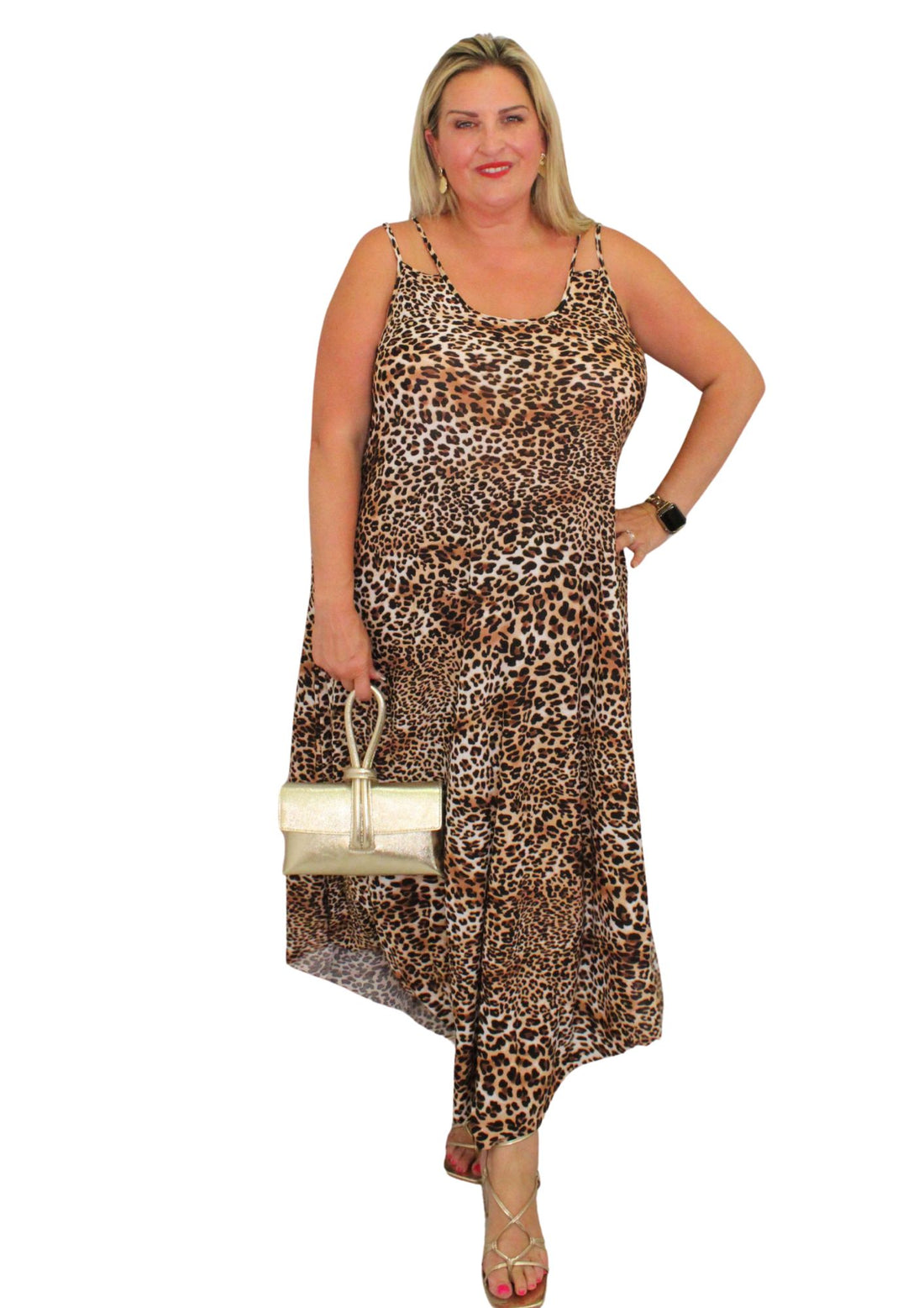 Gate Slinky Maxi Dress Leopard
