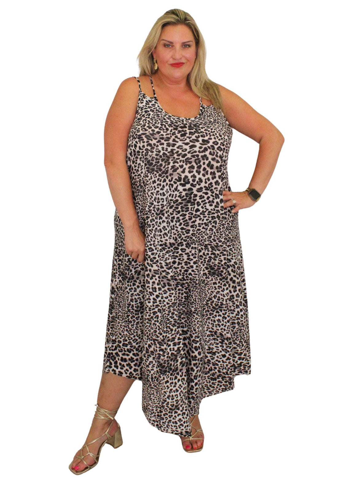 Gate Slinky Maxi Dress Leopard