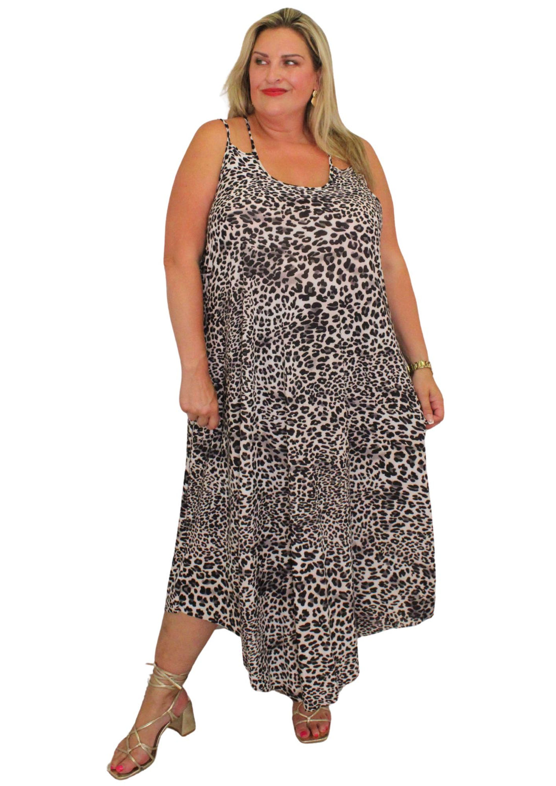 Gate Slinky Maxi Dress Leopard
