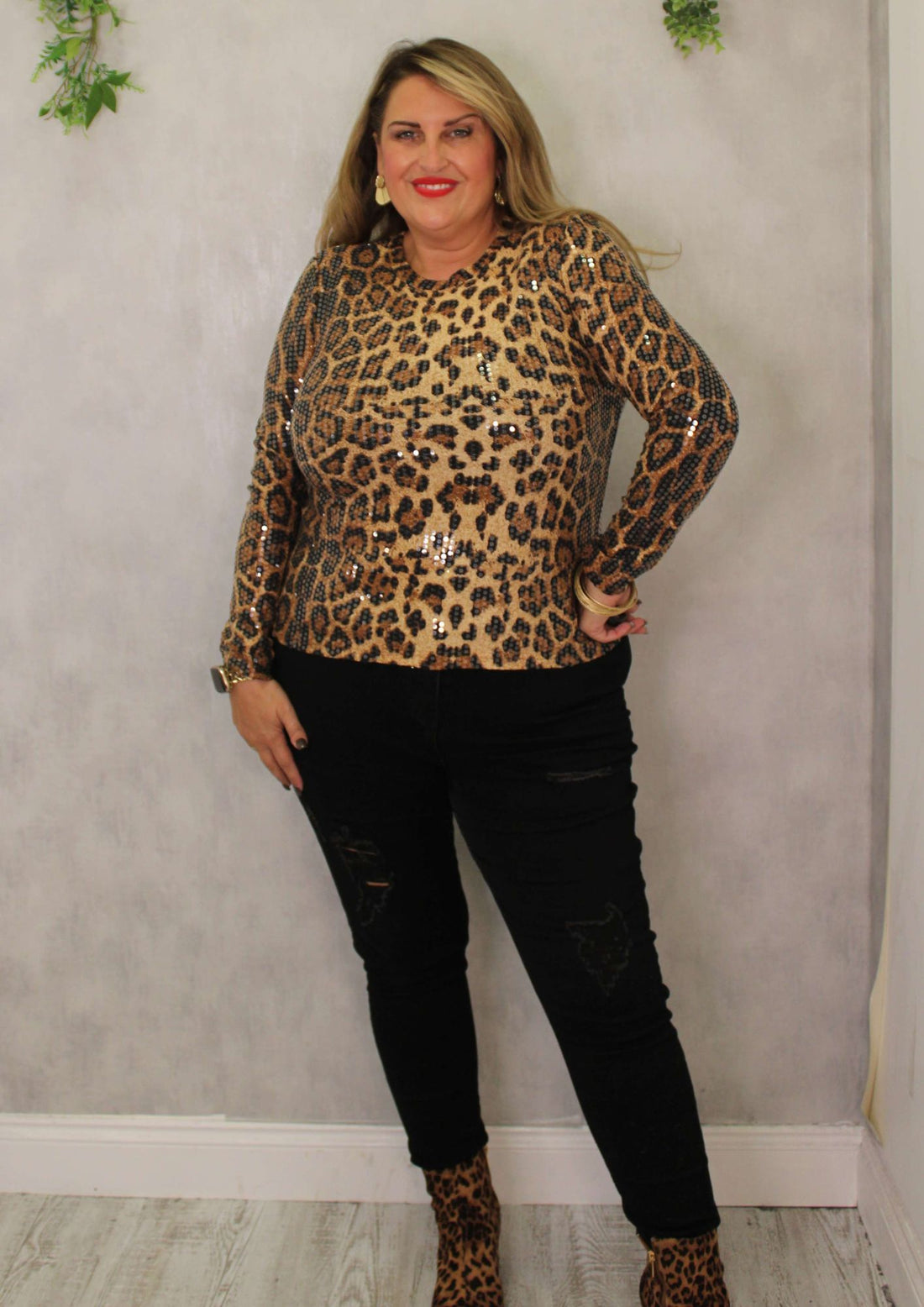 Glitz Leopard Top