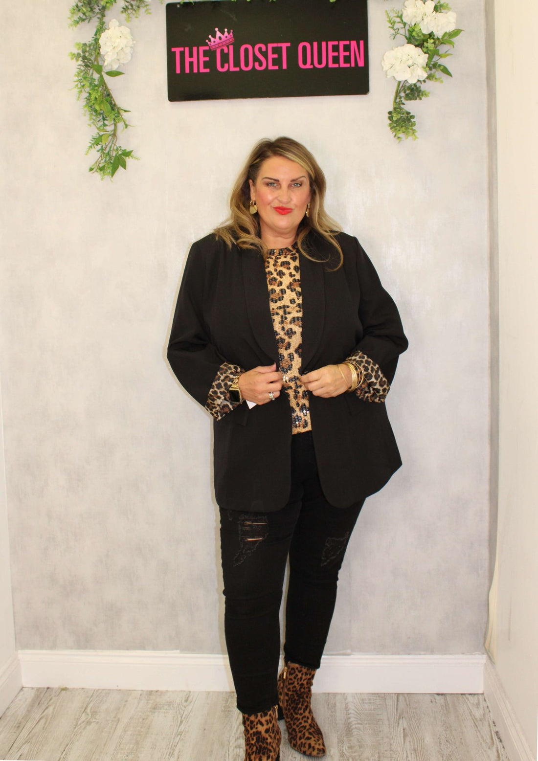 Leopard Lined Blazer