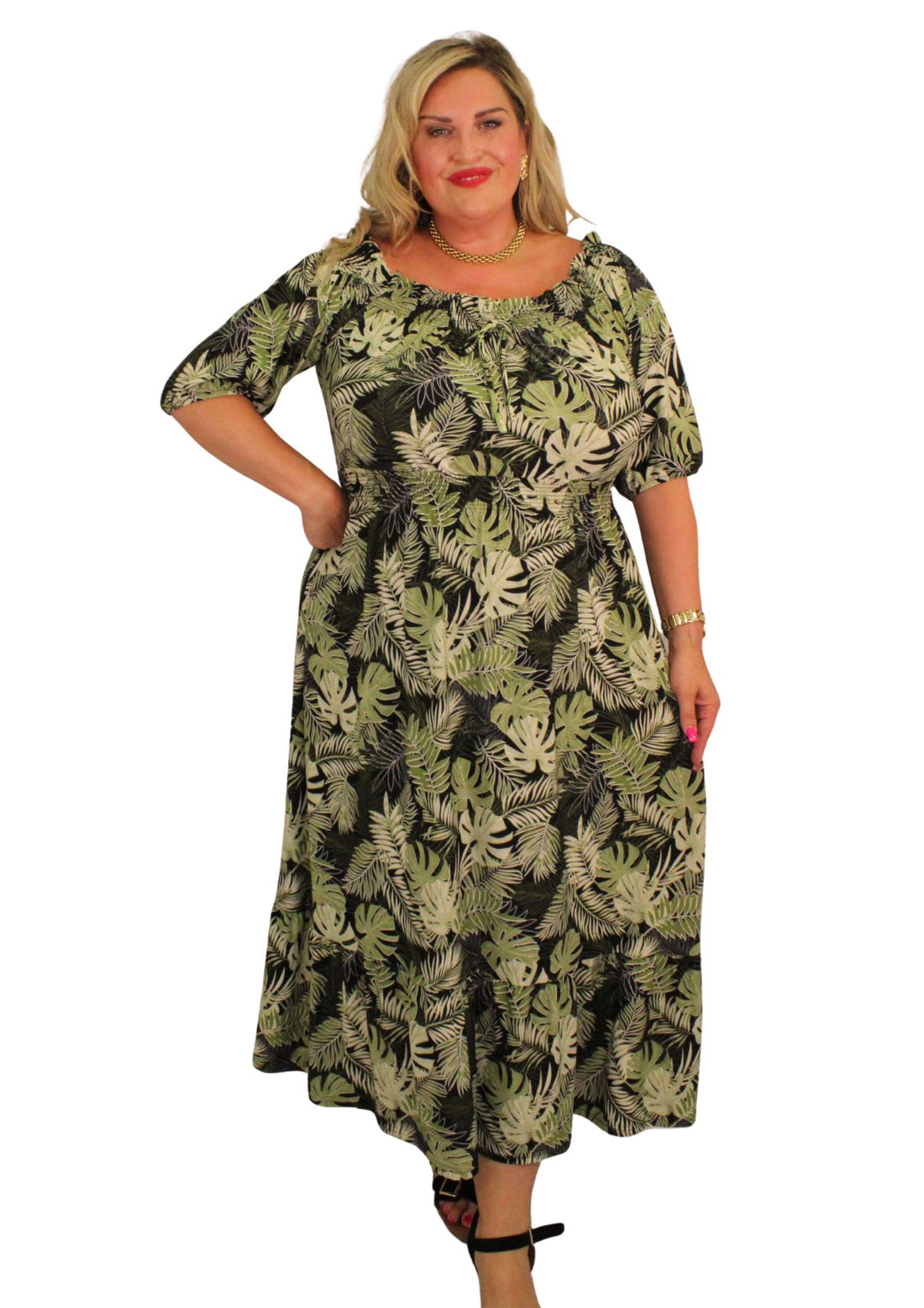 Heidi Maxi Dress Leaf