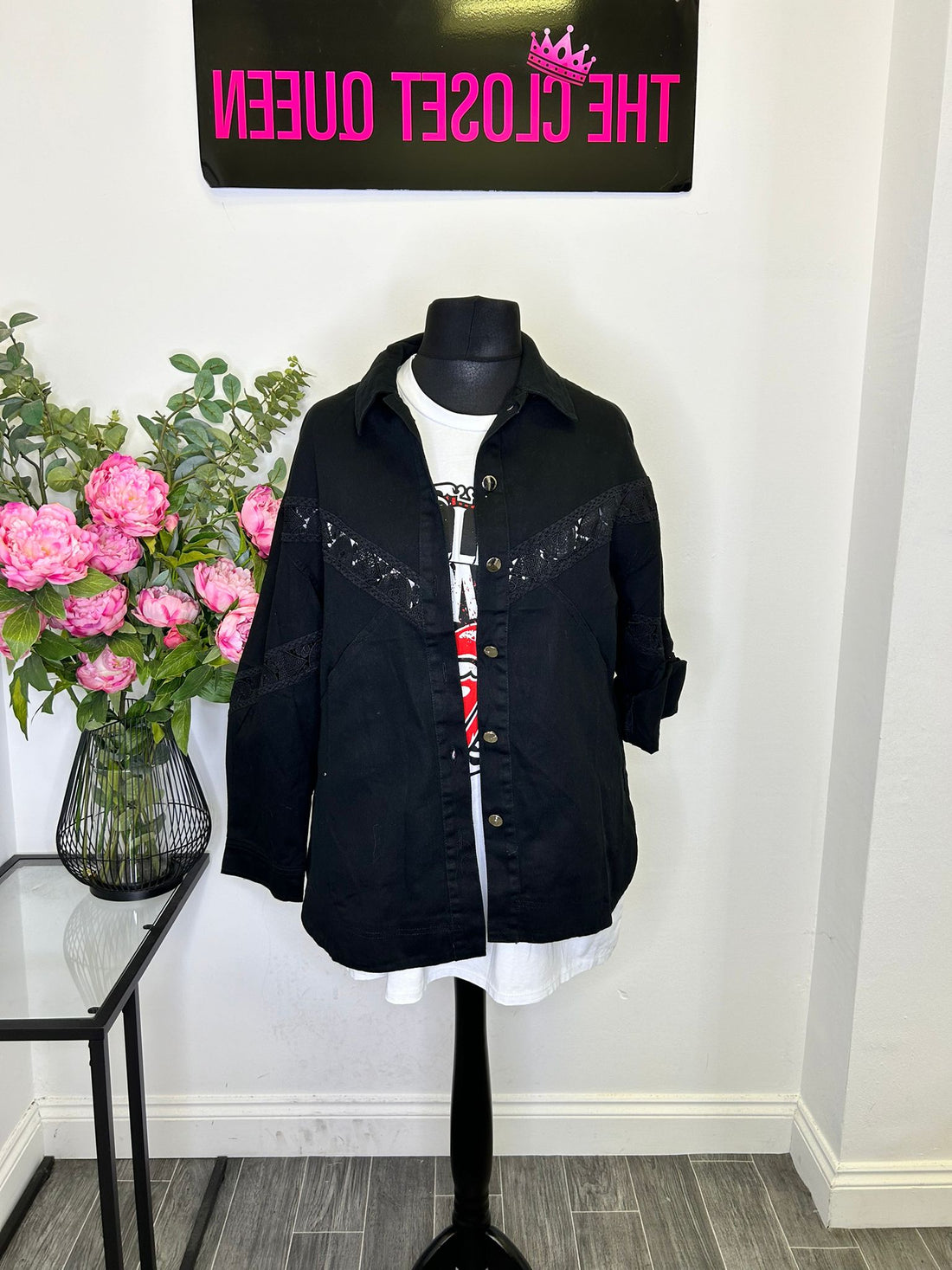 Lace Denim Shaket