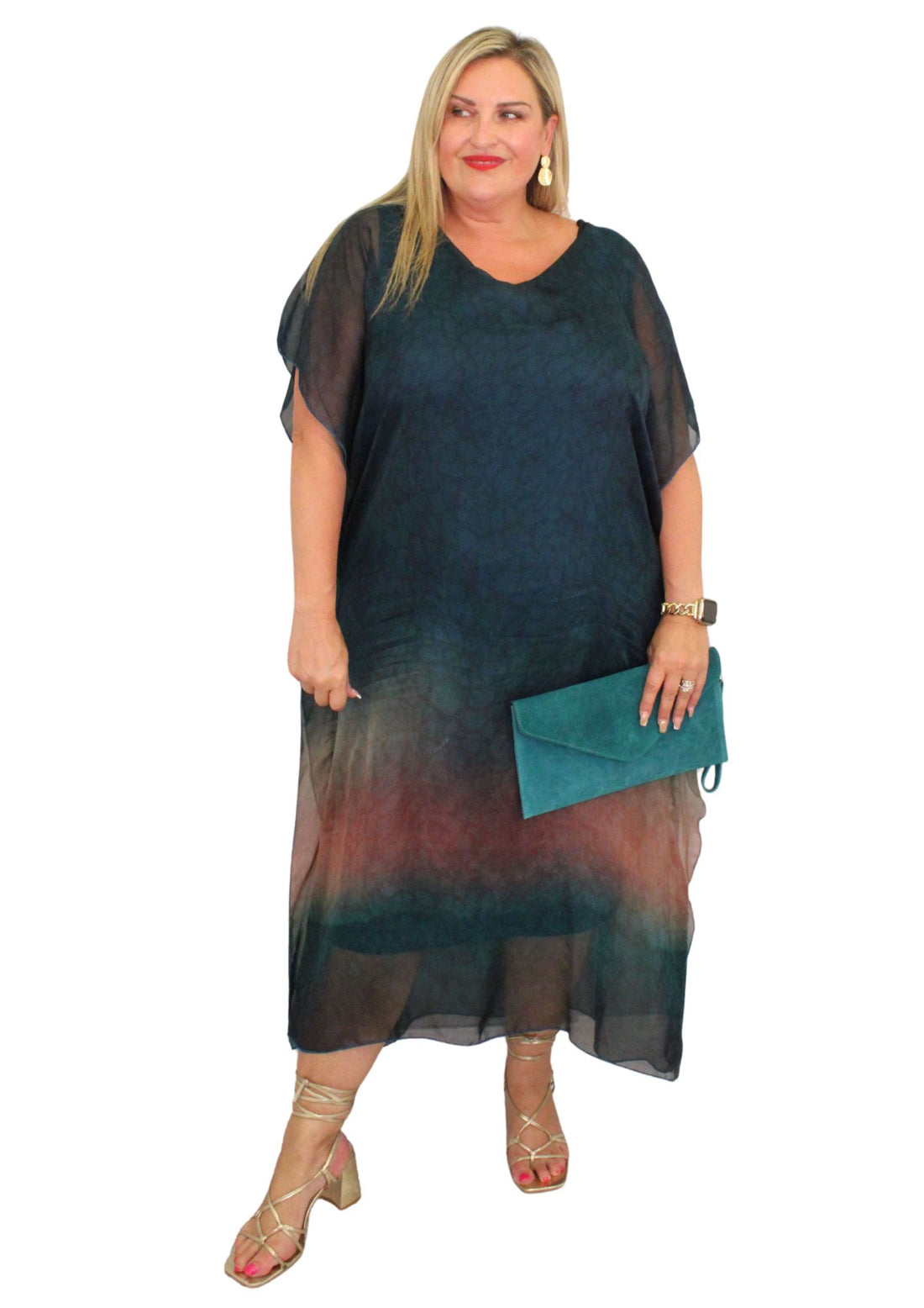 Silk Maxi Overlay Dress Rising
