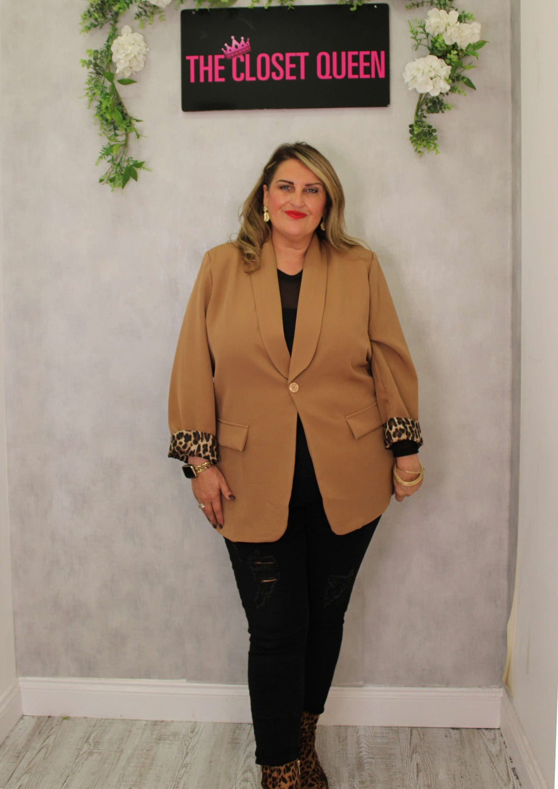 Leopard Lined Blazer