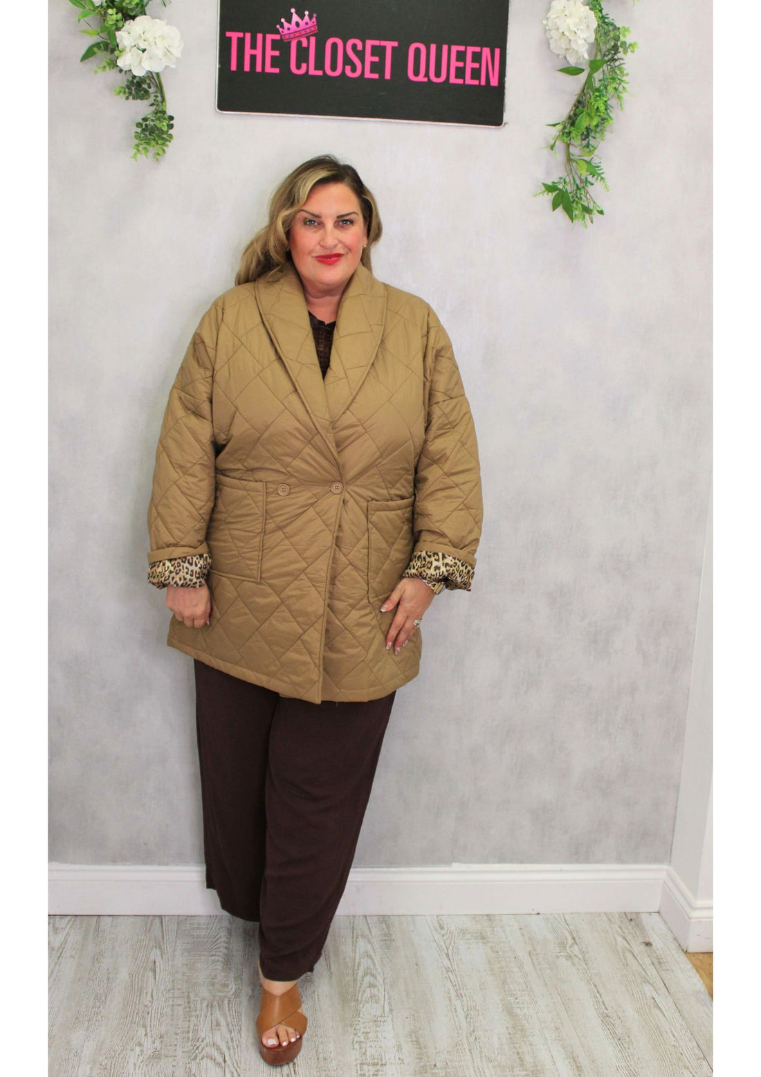 Leopard Lined Double Button Jacket