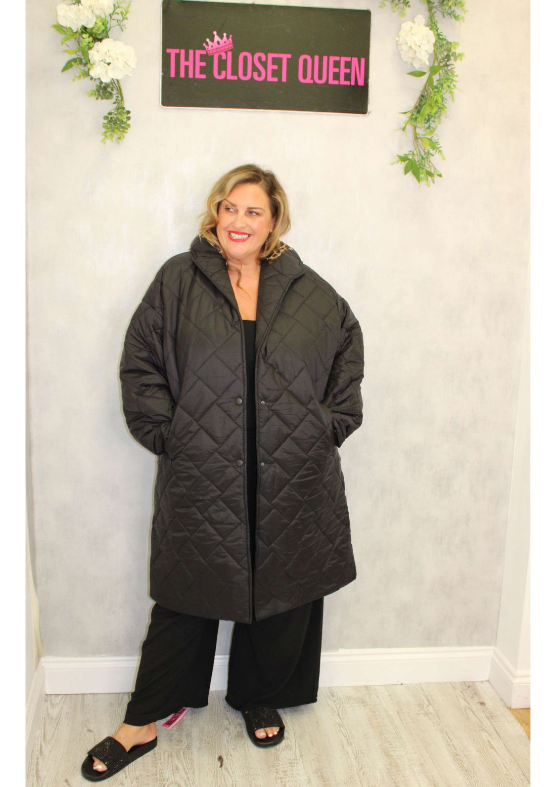 Leopard Lined Hooded Coat
