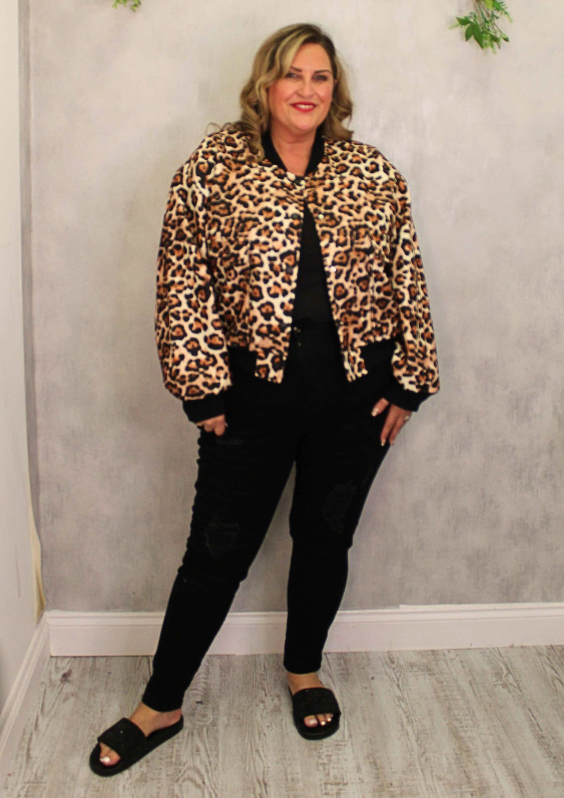 Leopard Print Bomber