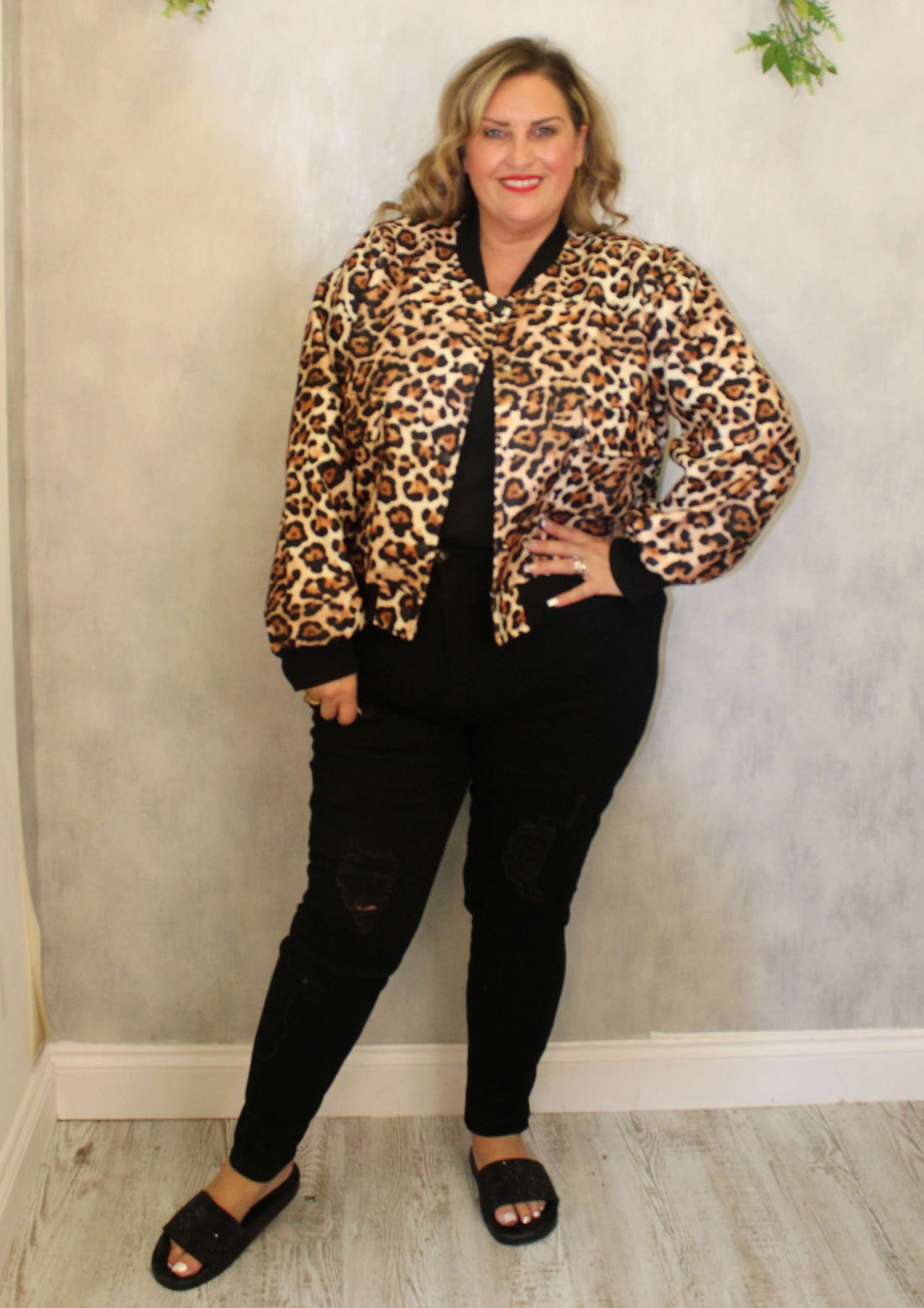 Leopard Print Bomber
