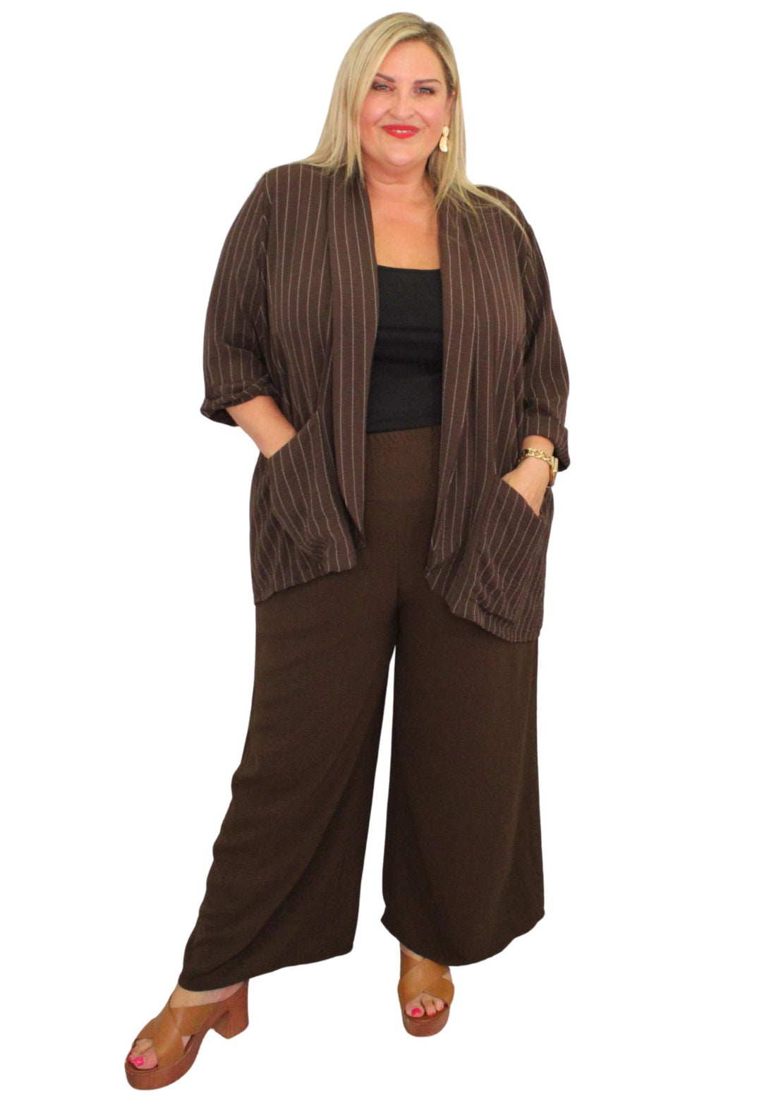 Lightweight Drape Jacket Pinstripe