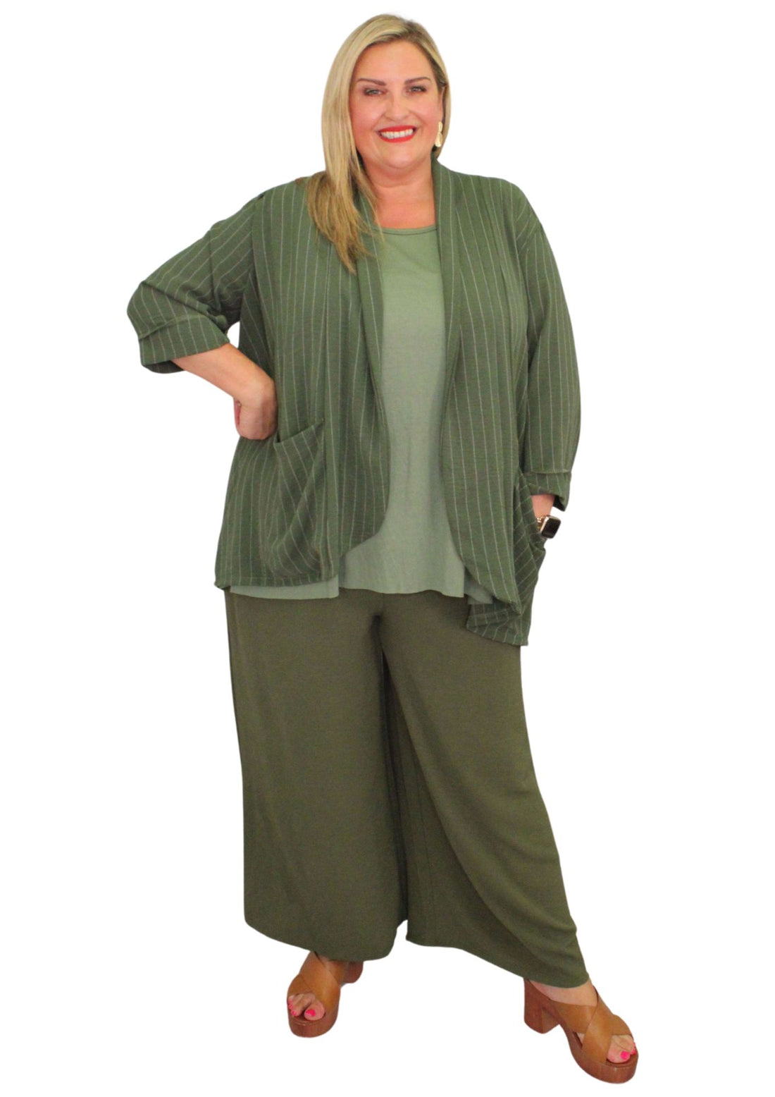 Lightweight Drape Jacket Pinstripe