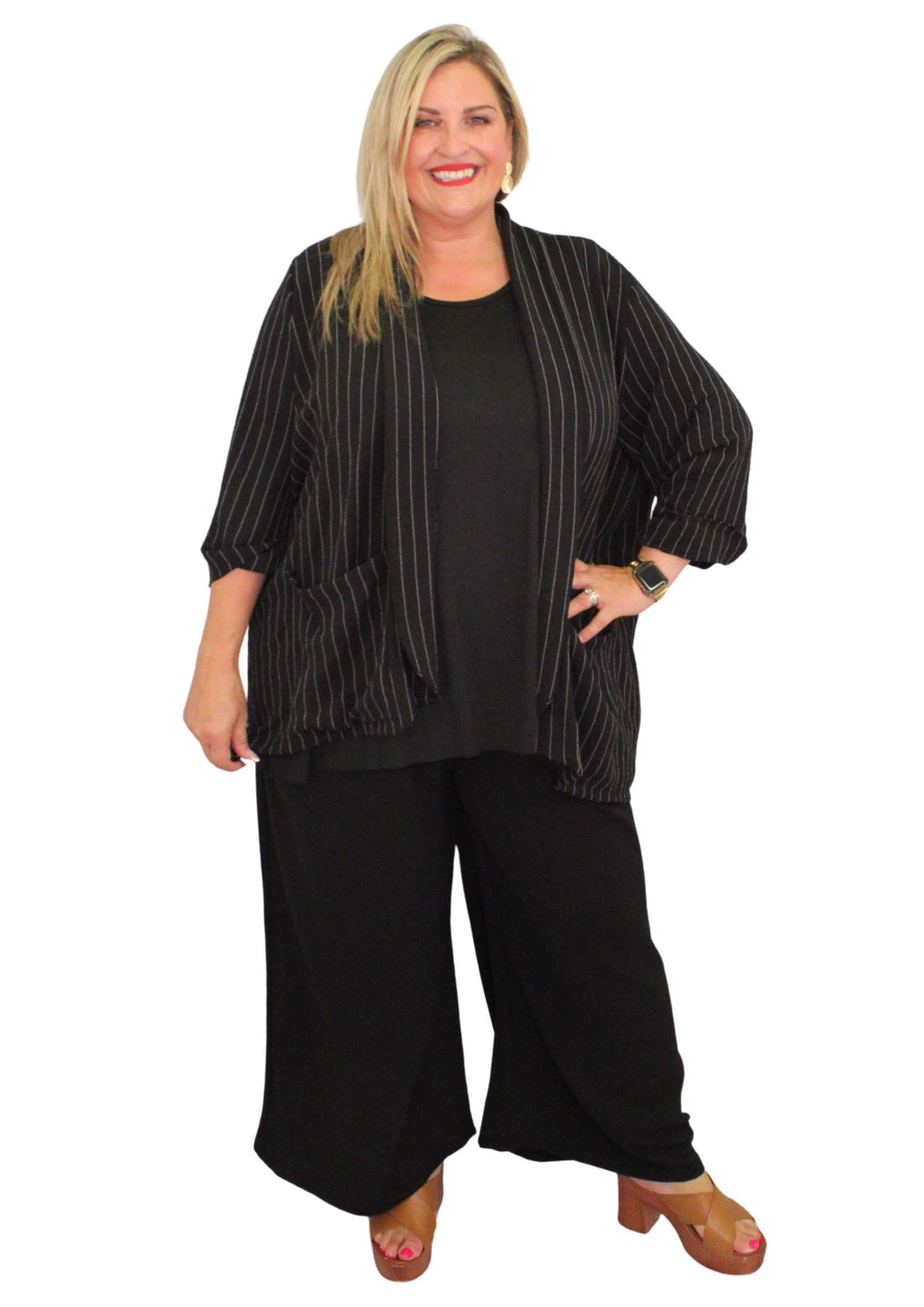 Lightweight Drape Jacket Pinstripe