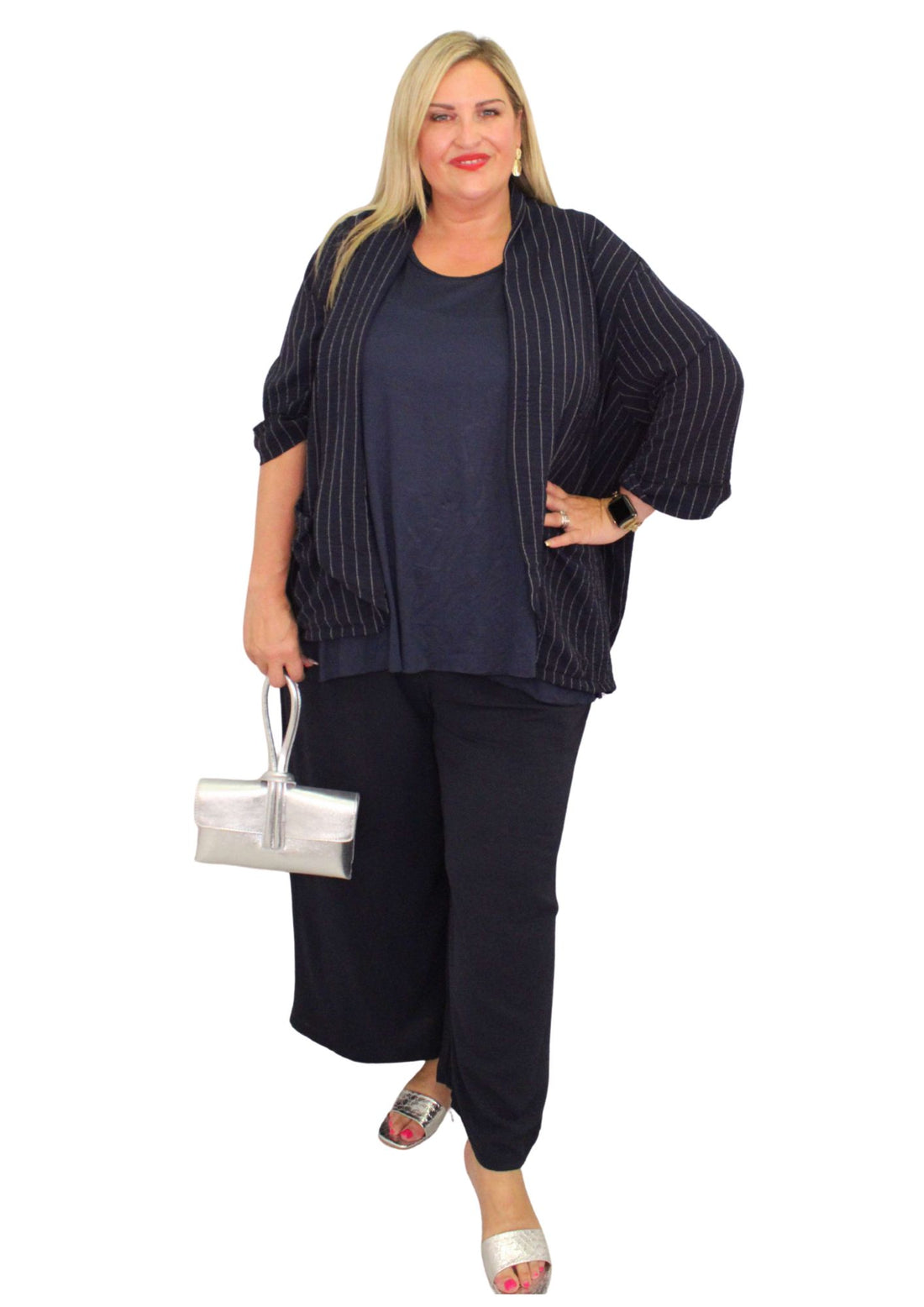 Lightweight Drape Jacket Pinstripe