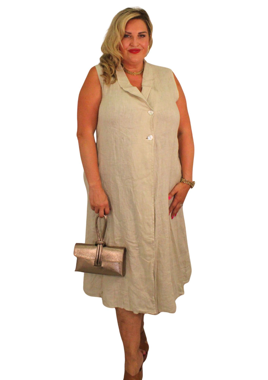 Linen Waistcoat Dress