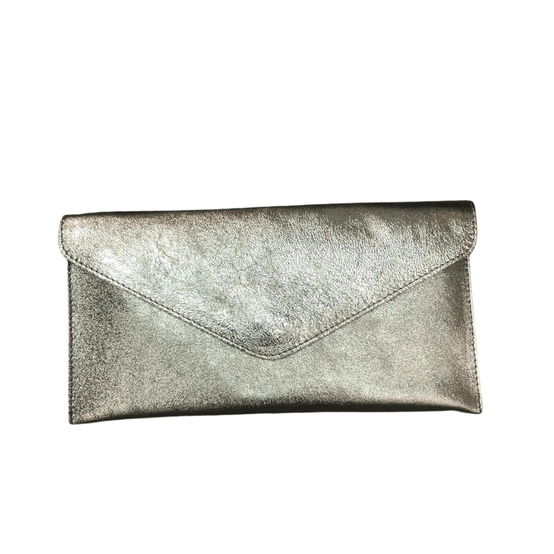 Envelope Clutch Bag Metallic Effect leather