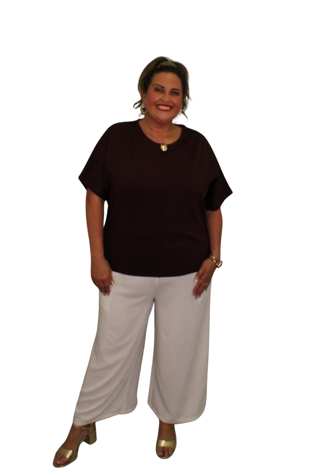 Oval Gold Detail Top