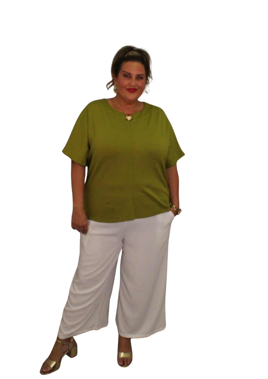 Oval Gold Detail Top