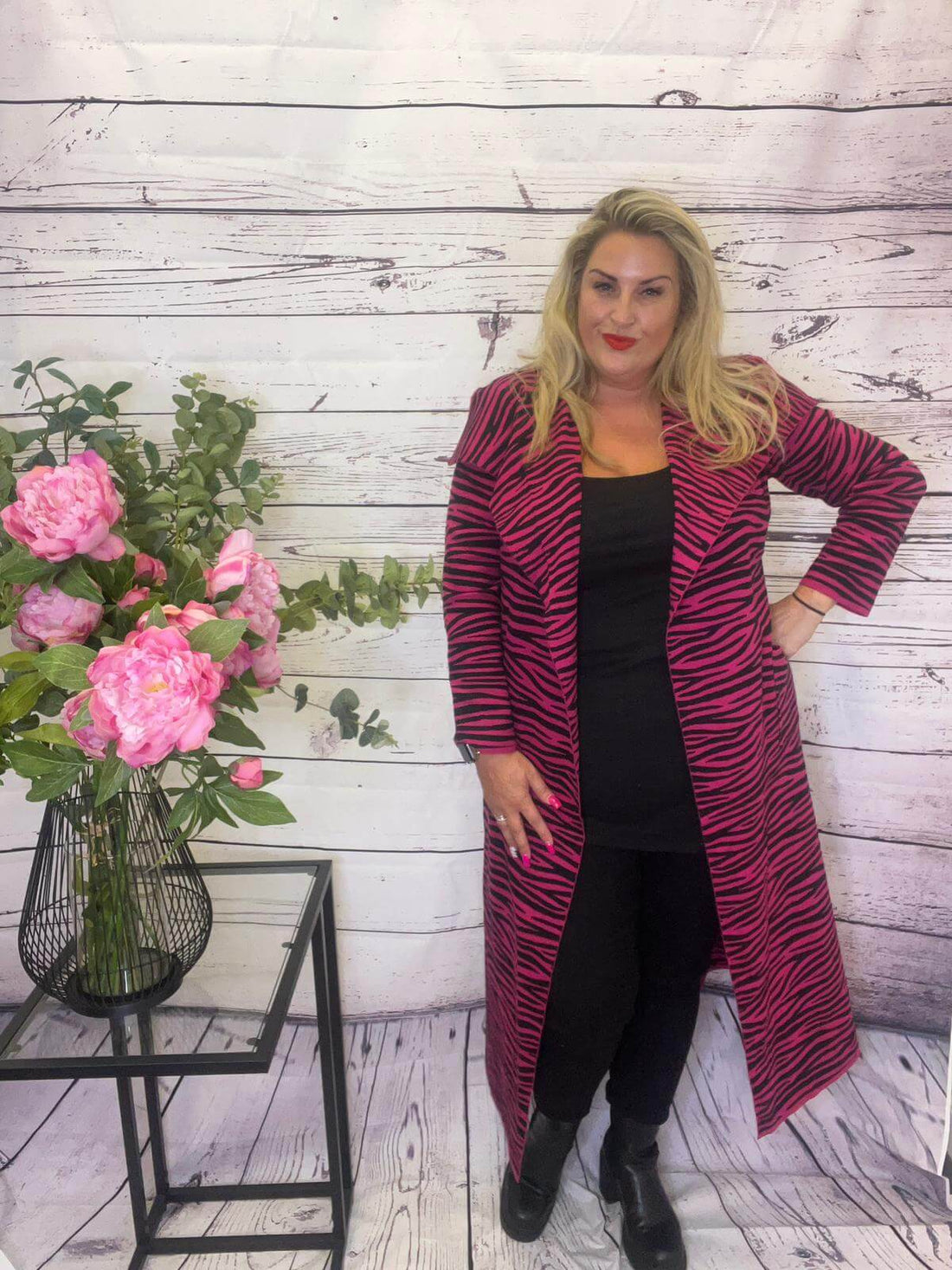 richness cardigan zebra print