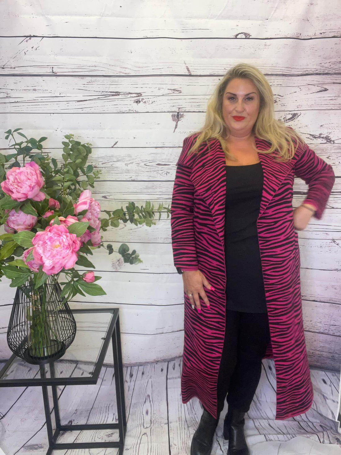 richness cardigan zebra print
