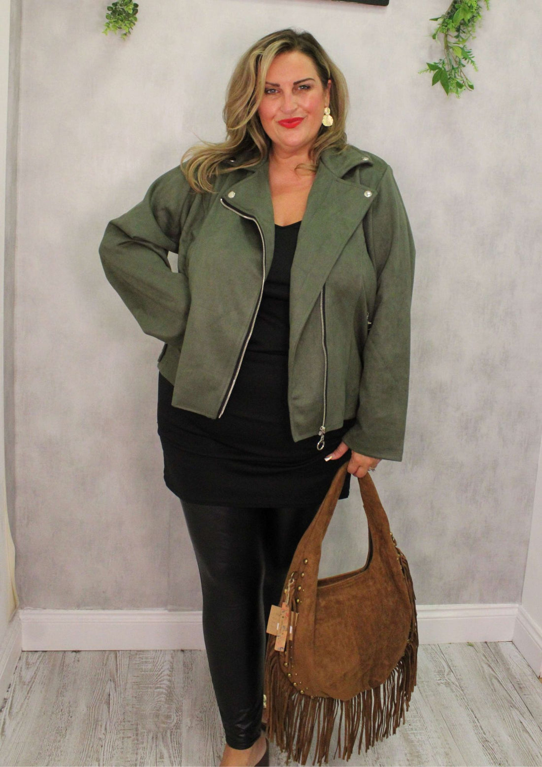 Suedette Biker Jacket